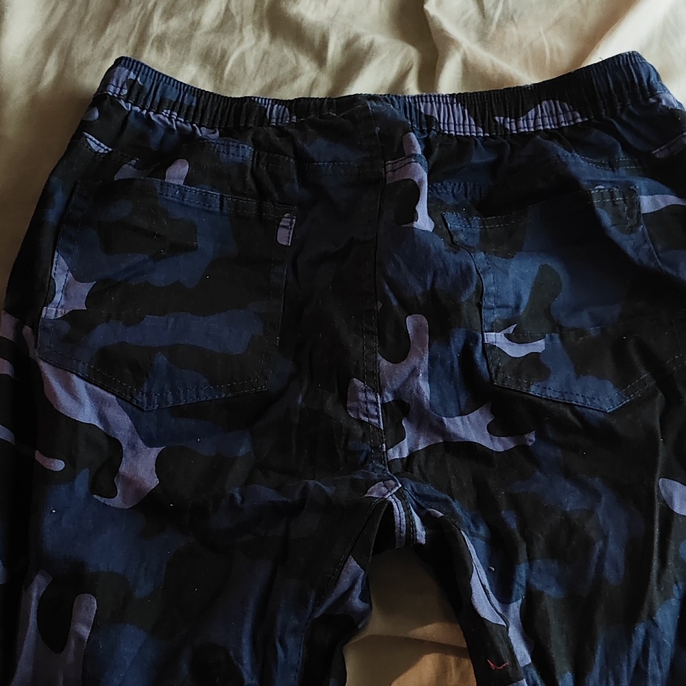 Navy Pattern Pants - image 1